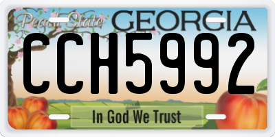 GA license plate CCH5992