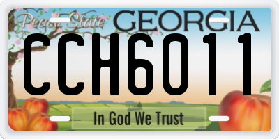 GA license plate CCH6011