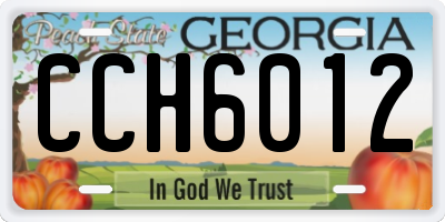 GA license plate CCH6012