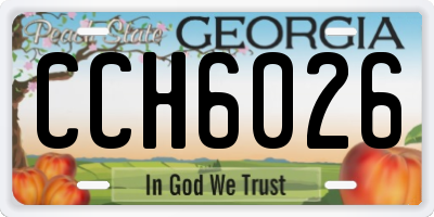 GA license plate CCH6026