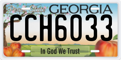 GA license plate CCH6033