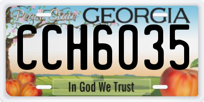 GA license plate CCH6035