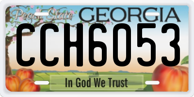 GA license plate CCH6053