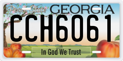 GA license plate CCH6061