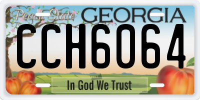 GA license plate CCH6064