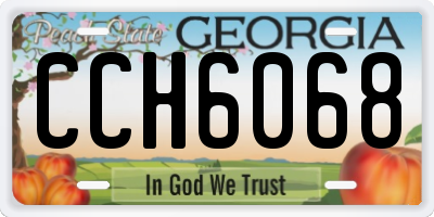 GA license plate CCH6068