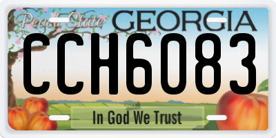 GA license plate CCH6083
