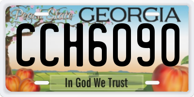 GA license plate CCH6090