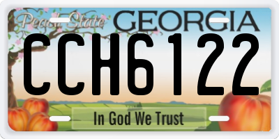 GA license plate CCH6122