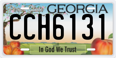 GA license plate CCH6131