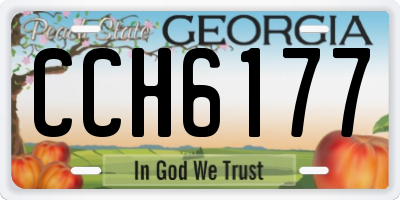 GA license plate CCH6177