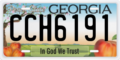GA license plate CCH6191