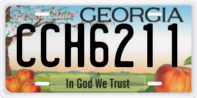 GA license plate CCH6211