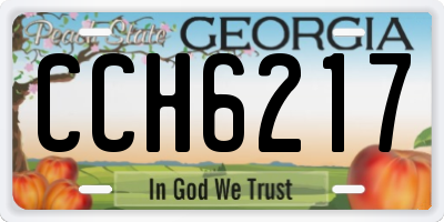 GA license plate CCH6217