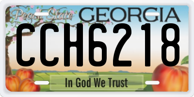 GA license plate CCH6218