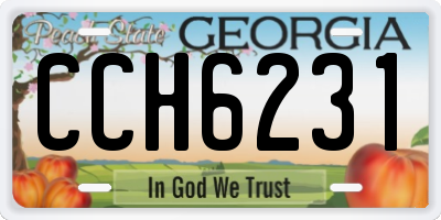 GA license plate CCH6231