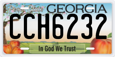 GA license plate CCH6232