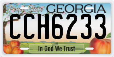 GA license plate CCH6233