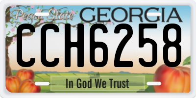 GA license plate CCH6258