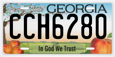 GA license plate CCH6280