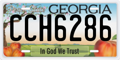 GA license plate CCH6286