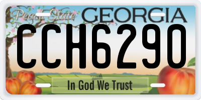 GA license plate CCH6290