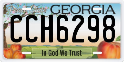 GA license plate CCH6298