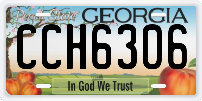 GA license plate CCH6306