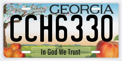 GA license plate CCH6330