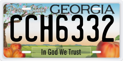GA license plate CCH6332
