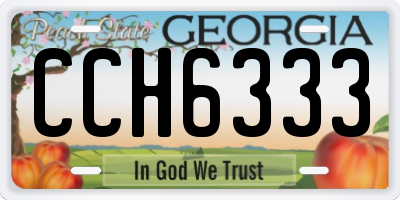 GA license plate CCH6333