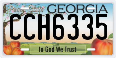 GA license plate CCH6335