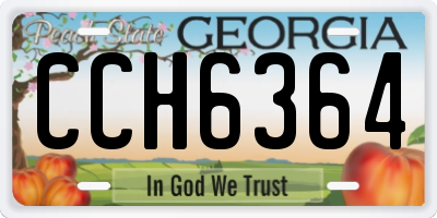 GA license plate CCH6364