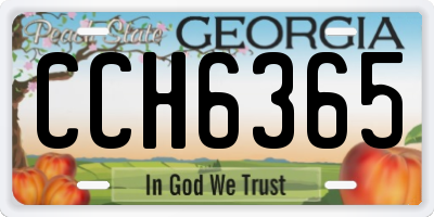 GA license plate CCH6365