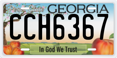 GA license plate CCH6367