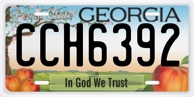 GA license plate CCH6392