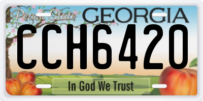 GA license plate CCH6420