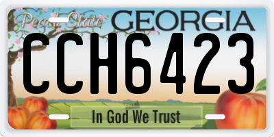GA license plate CCH6423