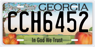 GA license plate CCH6452