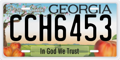 GA license plate CCH6453
