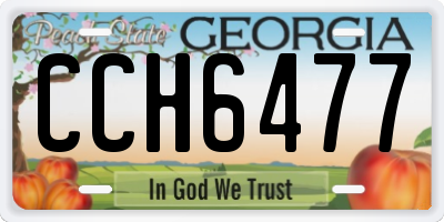 GA license plate CCH6477