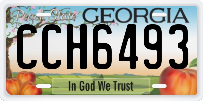 GA license plate CCH6493