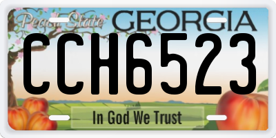 GA license plate CCH6523