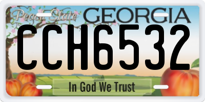 GA license plate CCH6532