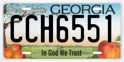 GA license plate CCH6551