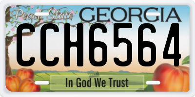 GA license plate CCH6564