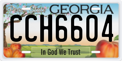GA license plate CCH6604