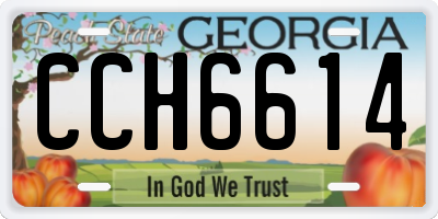 GA license plate CCH6614