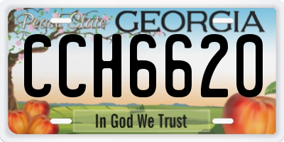 GA license plate CCH6620