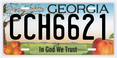 GA license plate CCH6621